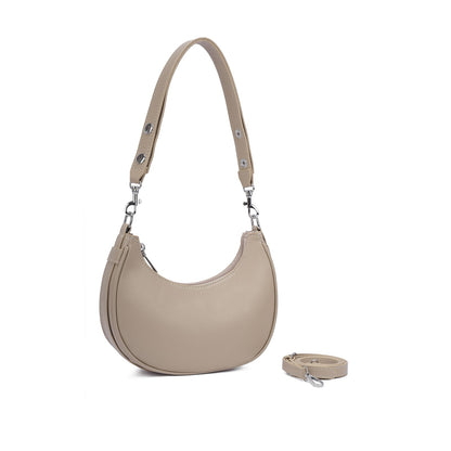 Bolsa Feminina Transversal e de Ombro em Formato Meia-Lua