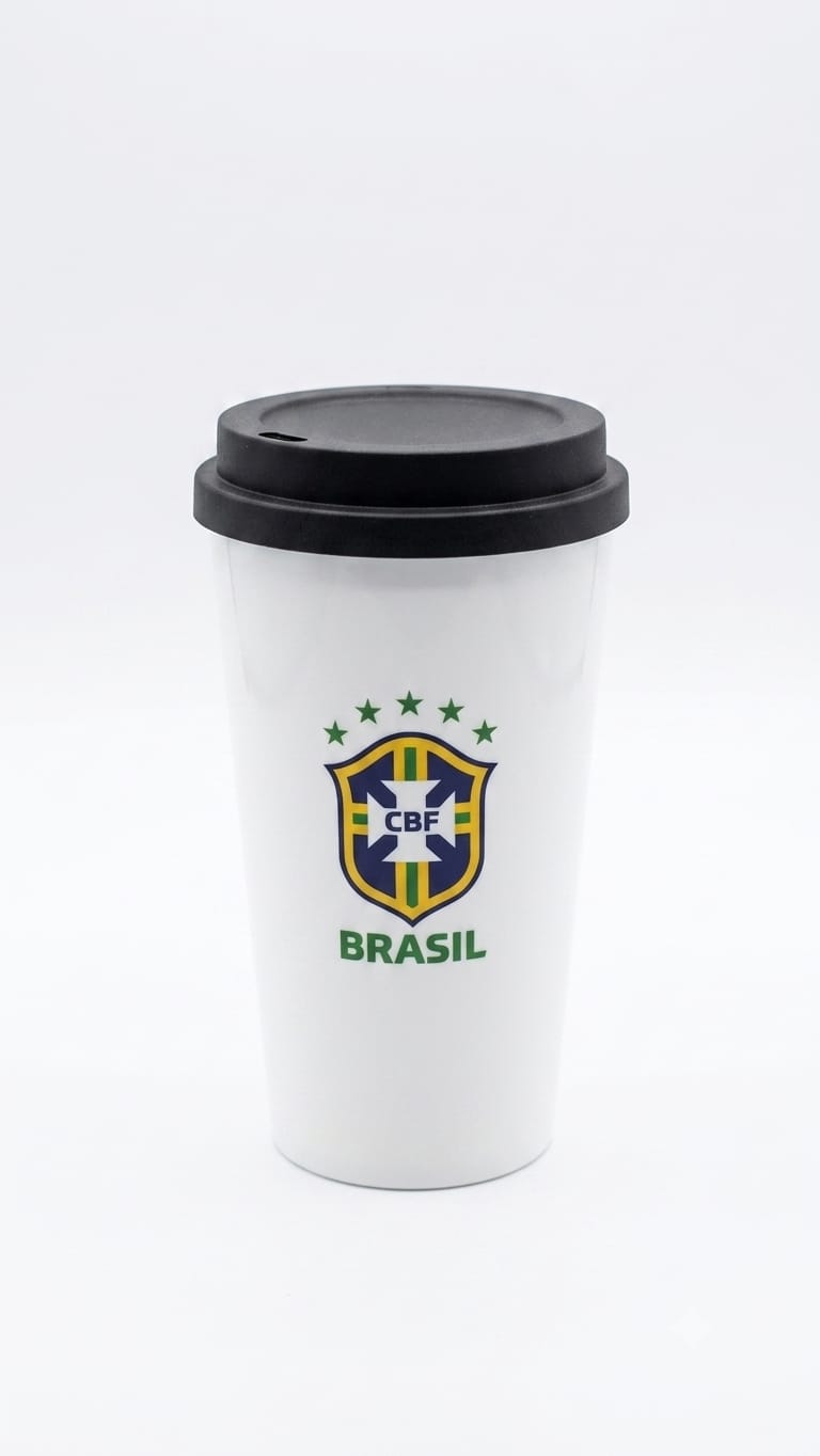 Copo plástico com tampa