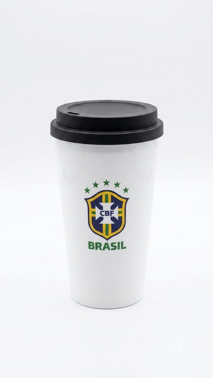 Copo plástico com tampa
