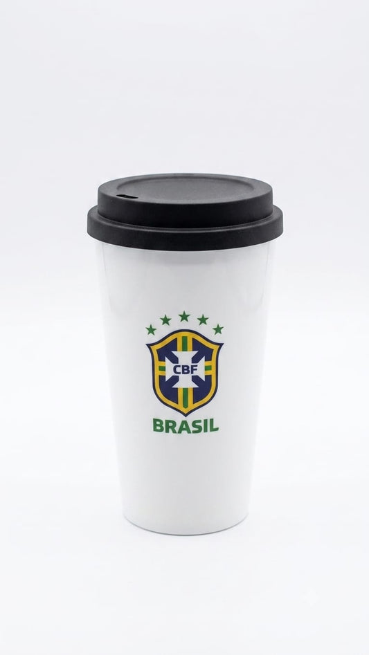 Copo plástico com tampa