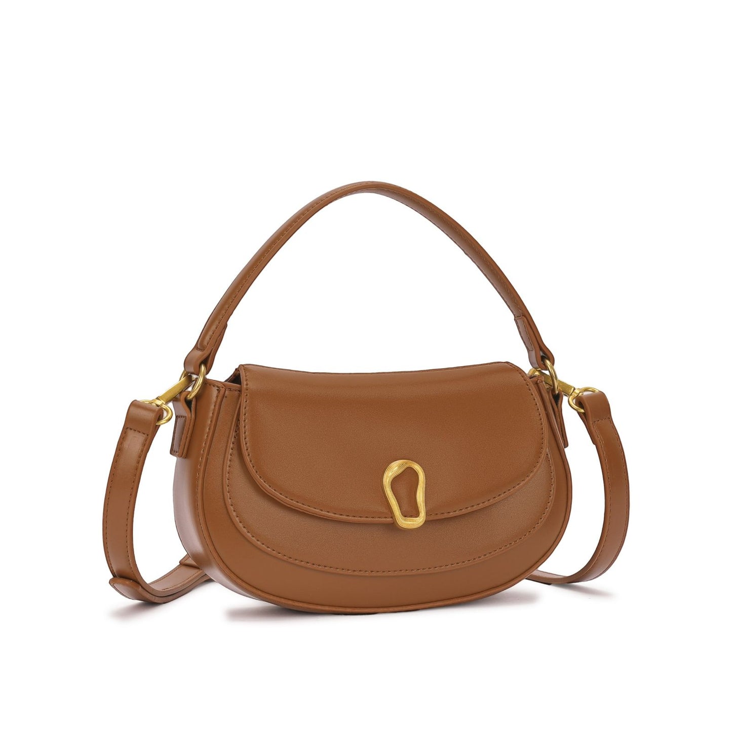 Bolsa Feminina Transversal com Alça Ajustável e Fecho Metálico