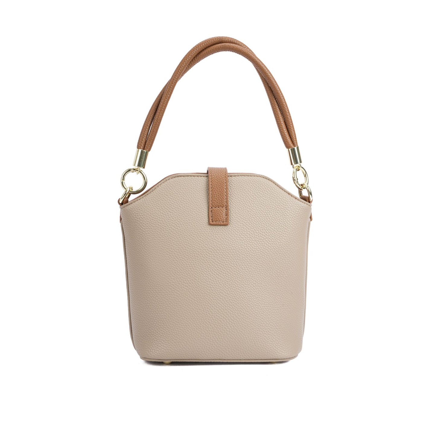 Bolsa Feminina Estruturada de Mão e Transversal com Fecho Metálico